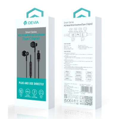 Smart Series M2 Metal Wired Earphone(Type-C Digital) (Black)