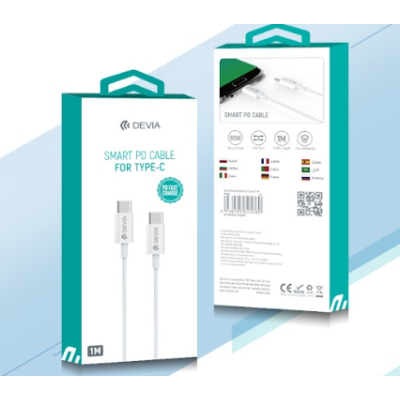 Smart Series PD  Cable For  Type-C (20V 3A  60W) Blanco
