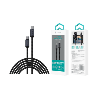 Gracious Series  C To C PD 60W Fast Cable(3A,1M) (Black)