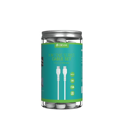 Kintone Series Type-C To Type-C Set Cable(30PCS,3A,1M)