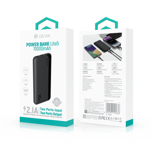 Kintone Series Power Bank (10000mAh) V5 (Black)