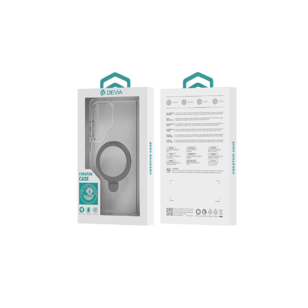 Clean Series Magnetic Shockproof Case With Bracket Samsung S25 Ultra (Clear)